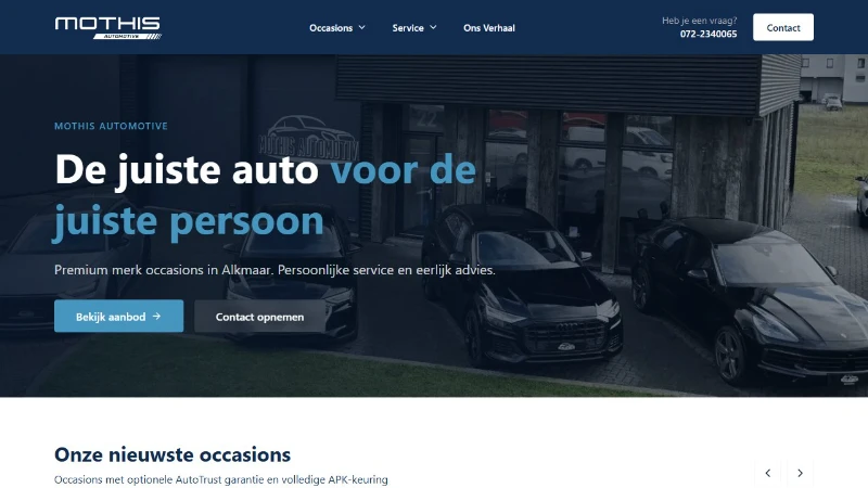 Mothis Automotive website screenshot
